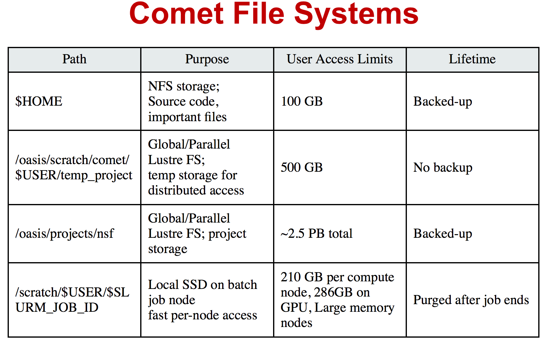 Comet File Systems