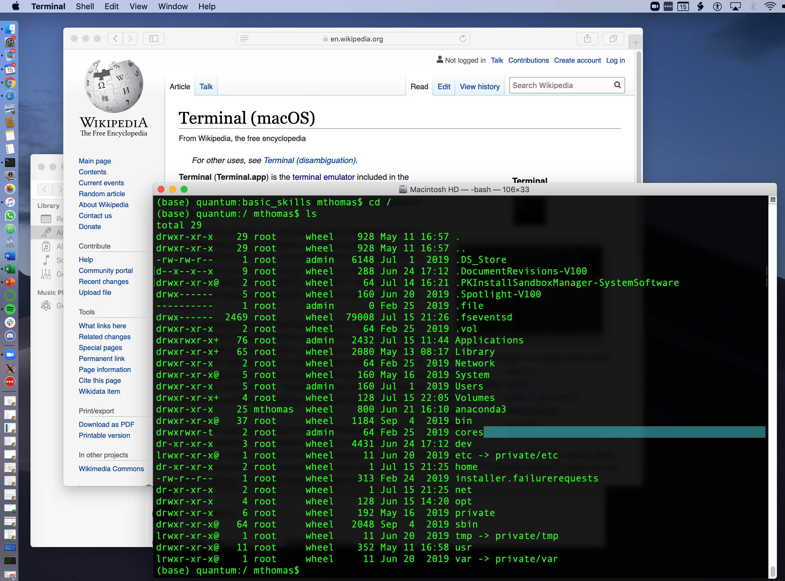 Mac terminal desktop